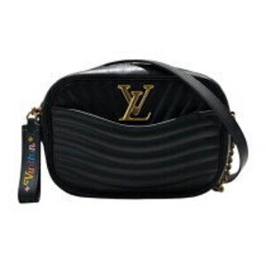 Louis Vuitton Wave Camera Bag Black Leather Shoulder
